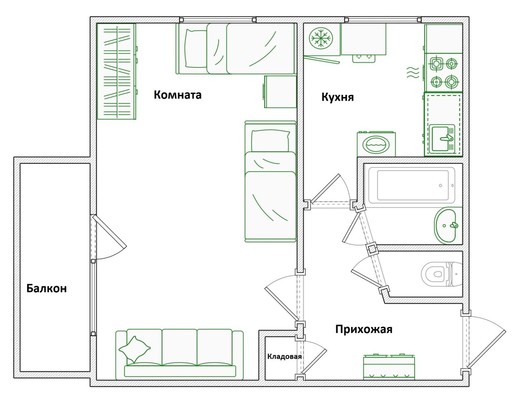 Продам однокомнатную (1-комн.) квартиру, Куйбышева ул, 11а, Пенза г