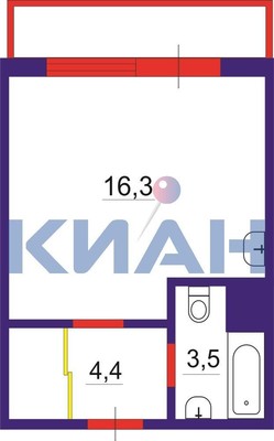 Продам однокомнатную (1-комн.) квартиру, Чернышевского ул, 114, Красноярск г