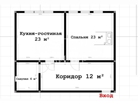 Продам однокомнатную (1-комн.) квартиру, Рахманинова (Центральный р-н) пер, 39к12, Сочи г