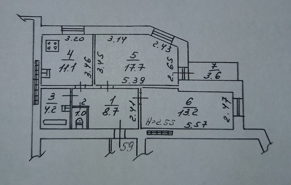 Продам двухкомнатную (2-комн.) квартиру, Королева пр-кт, 3/4, Ростов-на-Дону г