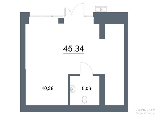 Сдам коммерческое помещение 45,7 м2, Умырзая ул, 16, Казань г