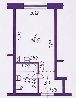 Продам однокомнатную (1-комн.) квартиру, Матроса Железняка ул, 1а, Санкт-Петербург г