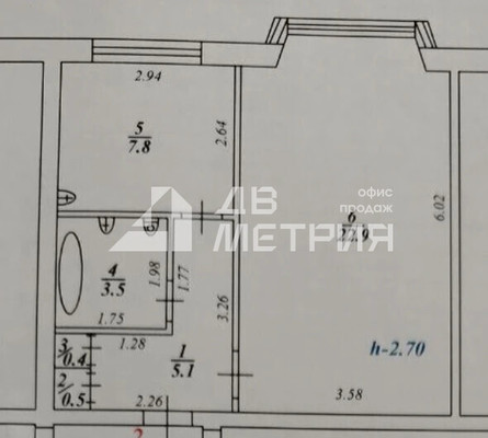Продам однокомнатную (1-комн.) квартиру, 2-я Железнодорожная ул, 43, Южно-Сахалинск г