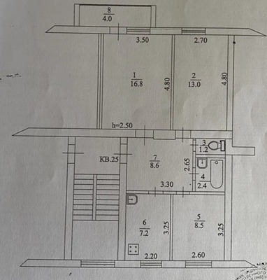 Продам трехкомнатную (3-комн.) квартиру, Калинина ул, 118б, Тихорецк г