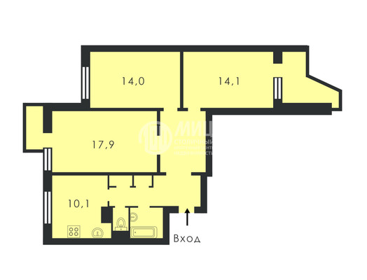 Продам трехкомнатную (3-комн.) квартиру, Донелайтиса проезд, 25, Москва г