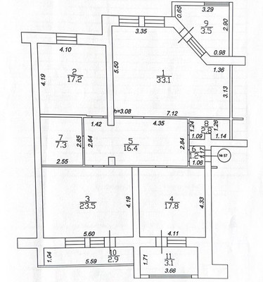 Продам трехкомнатную (3-комн.) квартиру, Чистопольская ул, 32, Казань г