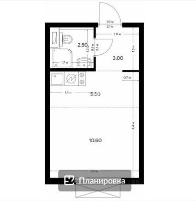 Продам однокомнатную (1-комн.) квартиру, 1-й Нижнелихоборский проезд, 3, Москва г
