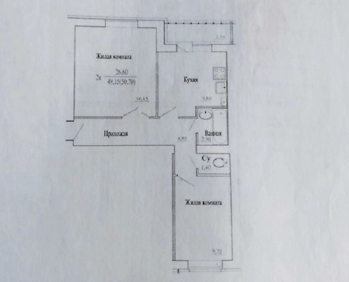 Продам двухкомнатную (2-комн.) квартиру, Александра Кувшинова ул, 1, Просторный мкр
