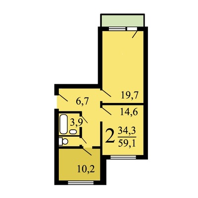 Продам двухкомнатную (2-комн.) квартиру, Тихая ул, 4, Москва г
