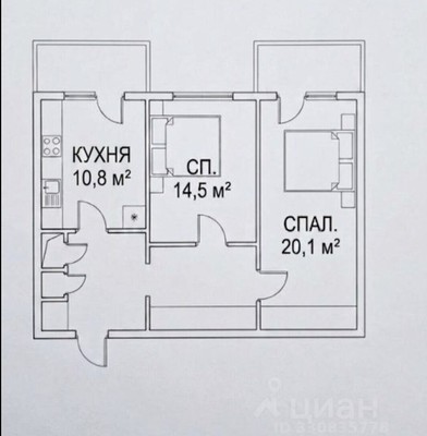 Продам двухкомнатную (2-комн.) квартиру, Туристская ул, 13к1, Санкт-Петербург г