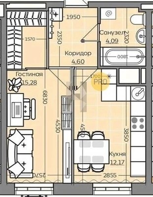 Продам однокомнатную (1-комн.) квартиру, Оренбургский Тракт ул, 6к5, Казань г