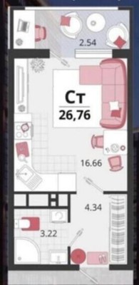 Сдам однокомнатную (1-комн.) квартиру, Природная ул, 10Бк2, Знаменский п