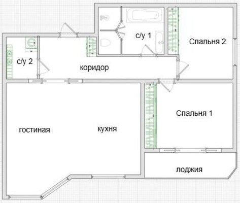 Сдам трехкомнатную (3-комн.) квартиру, Веерная ул, 6, Москва г