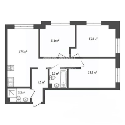 Продам трехкомнатную (3-комн.) квартиру, Ильменский проезд, 4к1, Москва г