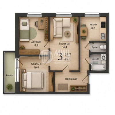 Продам трехкомнатную (3-комн.) квартиру, Щёлковское ш, 91к3, Москва г