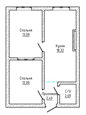 Продам двухкомнатную (2-комн.) квартиру, Эльбрусская ул, 17, Баксан г