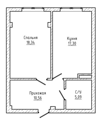 Продам однокомнатную (1-комн.) квартиру, Кабардинская ул, 232, Нальчик г