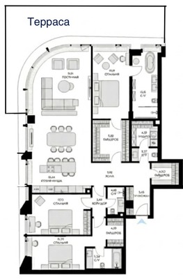 Продам многокомнатную квартиру, Братьев Фонченко ул, 1к2, Москва г