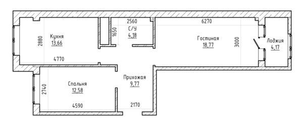 Продам двухкомнатную (2-комн.) квартиру, Мовсисяна ул, 23, Нальчик г