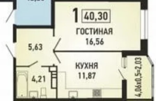 Продам однокомнатную (1-комн.) квартиру, им. Героя Георгия Бочарникова ул, 8к1, Краснодар г