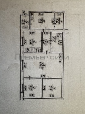 Продам трехкомнатную (3-комн.) квартиру, Центральная ул, 19, Дворцы с