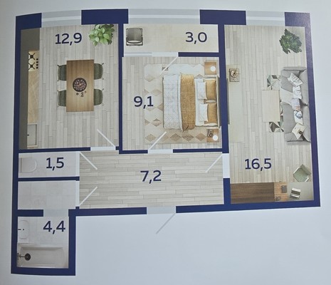 Продам двухкомнатную (2-комн.) квартиру, Елены Сагандуковой ул, 14, Ханты-Мансийск г
