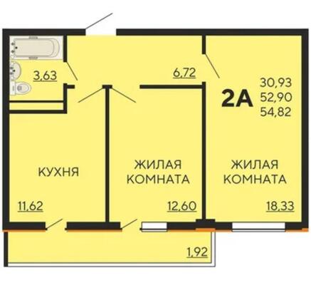 Продам двухкомнатную (2-комн.) квартиру, им. краеведа Соловьёва В.А. ул, 6, Краснодар г