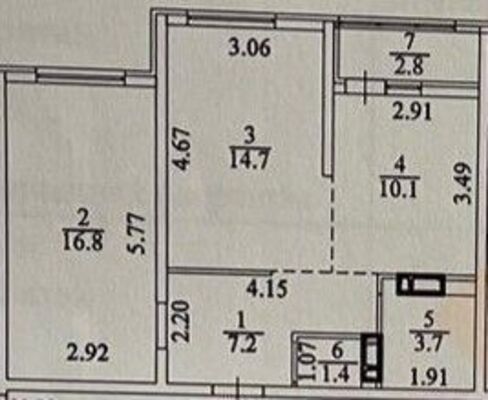Продам двухкомнатную (2-комн.) квартиру, им. 40-летия Победы ул, корпус 1, Краснодар г