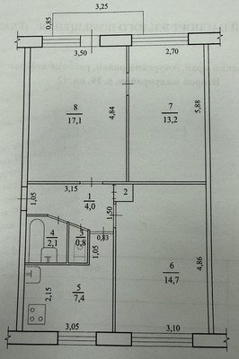 Продам трехкомнатную (3-комн.) квартиру, 2-й Микрорайон ул, 19, Эльбан рп