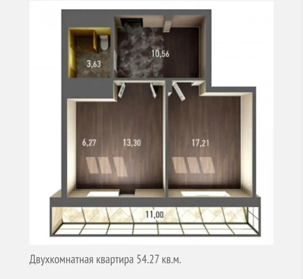Продам двухкомнатную (2-комн.) квартиру, Галеева ул, 8ак3, Казань г