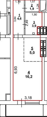 Продам однокомнатную (1-комн.) квартиру, Бакунинский проезд, 13, Ялта г