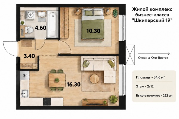 Продам однокомнатную (1-комн.) квартиру, Галерный проезд, 1к2, Санкт-Петербург г