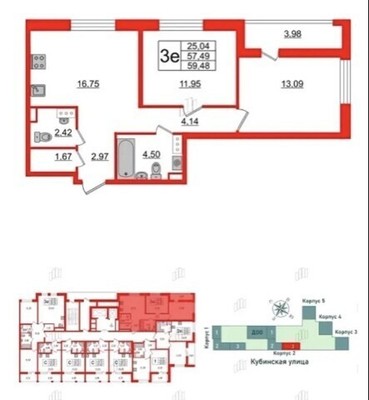 Продам трехкомнатную (3-комн.) квартиру, Кубинская ул, 82к3, Санкт-Петербург г