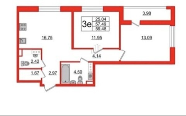 Продам трехкомнатную (3-комн.) квартиру, Кубинская ул, 82к3, Санкт-Петербург г