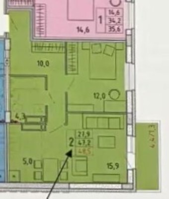 Продам двухкомнатную (2-комн.) квартиру, Карпинского ул, 14, Пермь г