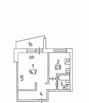 Продам однокомнатную (1-комн.) квартиру, Елецкая ул, 23, Москва г