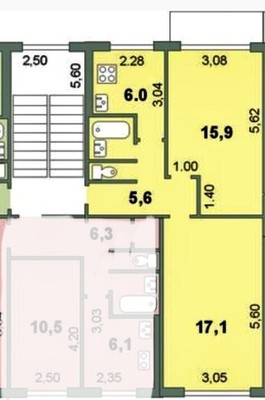 Продам двухкомнатную (2-комн.) квартиру, Олега Кошевого ул, 24, Мурманск г