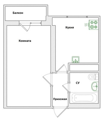 Продам однокомнатную (1-комн.) квартиру, Героя России Сергеева ул, 2, Пенза г