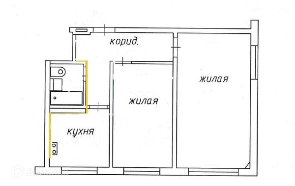 Продам двухкомнатную (2-комн.) квартиру, Центральная ул, 1, Аннино п