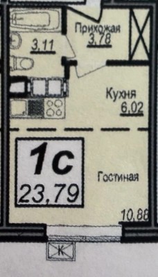 Продам однокомнатную (1-комн.) квартиру, Юности ул, 7, Люберцы г