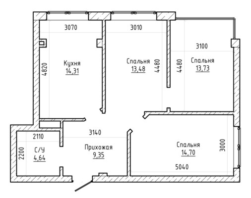 Продам трехкомнатную (3-комн.) квартиру, Ленина ул, 394, Шалушка с