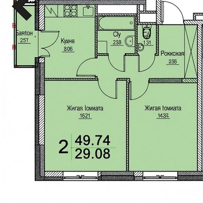 Продам двухкомнатную (2-комн.) квартиру, Гагарина ул, 81/1, Жуковский г