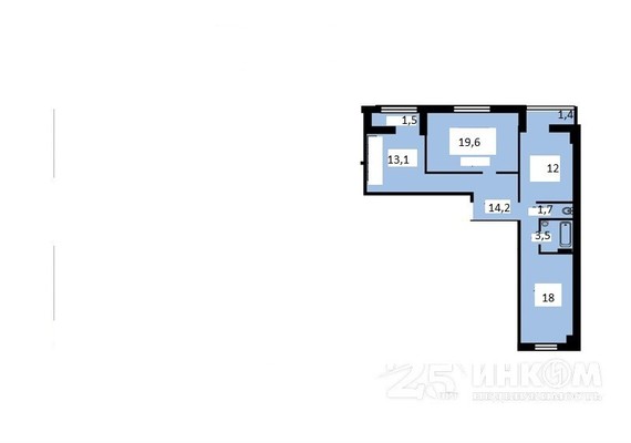 Продам трехкомнатную (3-комн.) квартиру, Комсомольская ул, 18ка, Монино рп