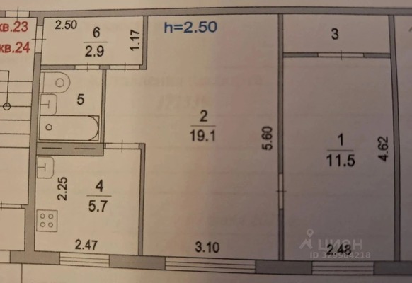 Продам двухкомнатную (2-комн.) квартиру, Мясищева ул, 18, Жуковский г