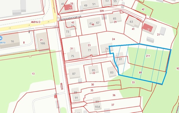 Продам участок 18 соток, ИЖС, Полазненская ул, 81, Пермь г, 0 км от города