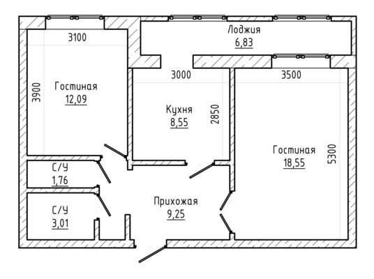 Продам двухкомнатную (2-комн.) квартиру, Ю.А.Гагарина ул, 14, Нальчик г