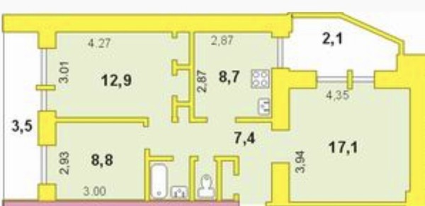 Продам трехкомнатную (3-комн.) квартиру, Воровского ул, 20, Мурманск г