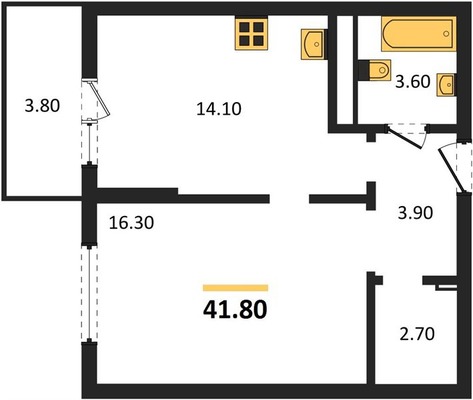 Продам однокомнатную (1-комн.) квартиру, Академика Королева ул, 2, Трудовое с
