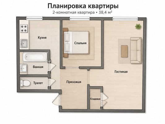 Продам двухкомнатную (2-комн.) квартиру, 3-я Филевская ул, 6к2, Москва г