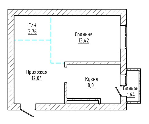 Продам однокомнатную (1-комн.) квартиру, Кабардинская ул, 230, Нальчик г